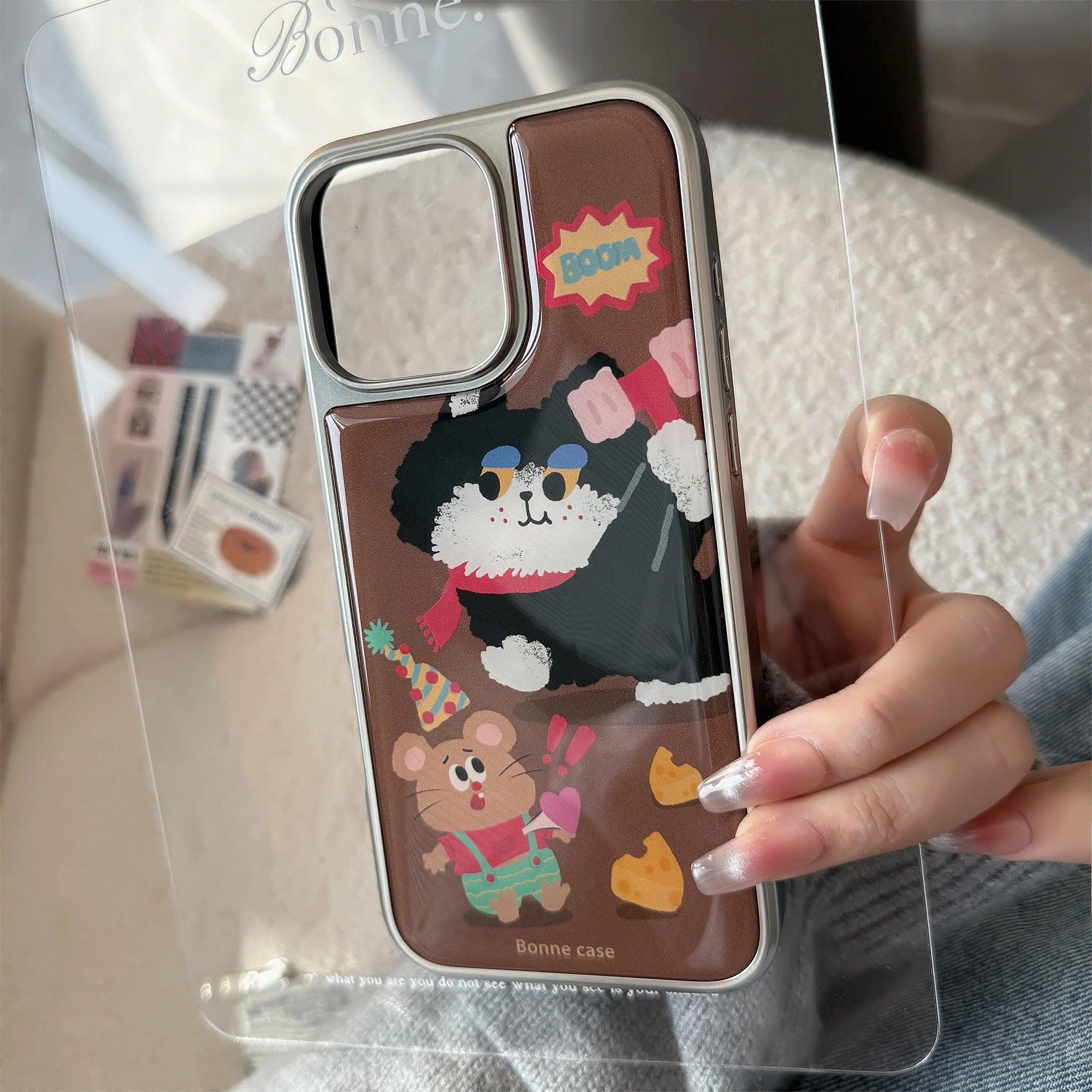 Black Cat Whack-a-Mouse - iPhone Case